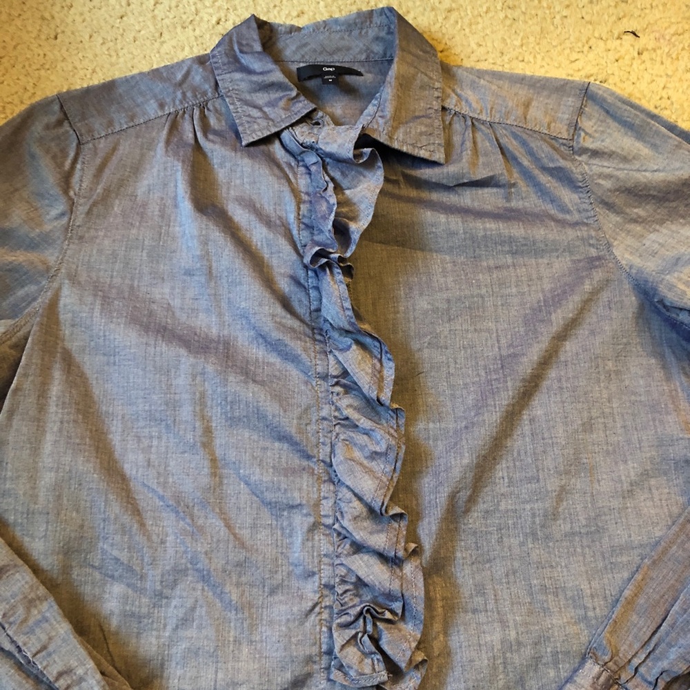 Gap Blouse with Ruffled Front - Picture 3 of 5